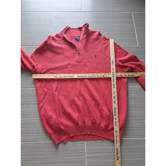 Lot 2 Polo Ralph Lauren Mens XXL Pima Cotton Quarter-Zip Sweaters Beige Salmon - Picture 7 of 9